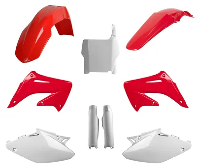 Immagine prodotto di Kit carene 9 pezzi POLISPORT rosso cr04/bianco per HONDA CR 125/250