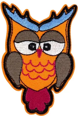 Produktbild von Eule, Uhu, zum Aufbügeln, Emblem, Aufnäher