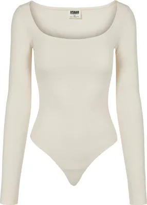 Productafbeelding van Dames body van Urban Classics, model Organic Longsleeve, kleur wit, maat L