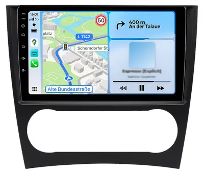Obrázok produktu pre 6+128GB Carplay autorádio pre Mercedes W203 W209 od roku 2002 Android Navi Bluetooth 4G LTE GPS DAB+