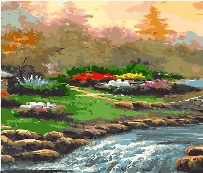 Produktbild von Malen nach Zahlen: Wasserfall, 40x50 cm