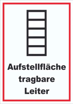 Produktbild von Schild Aufstellfläche tragbare Leiter A0 Rückseite selbstklebend