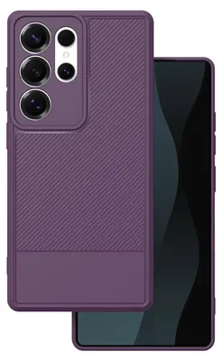 Immagine prodotto di Custodia protettiva in silicone effetto carbonio per Samsung Galaxy S26, colore viola