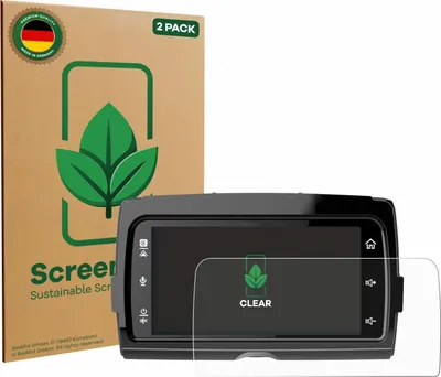 Produktbild von 2x ScreenLeaf Schutzfolie für Harley Davidson Soundstream Reserve WHD14+ nachhaltiger Displayschutz Display Schutz Folie Klar Transparent