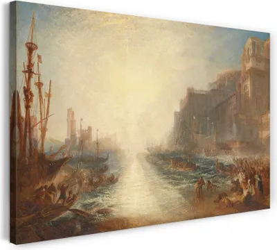 Produktbild von Leinwandbild (100x70cm): William Turner - Regulus' 1828, echter Holz-Keilrahmen inkl. Aufhänger, handgefertigt in Deutschland