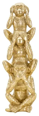 Produktbild von Mauro Ferretti Figur décorative singe tour Ø10,5x30 cm oder brillant