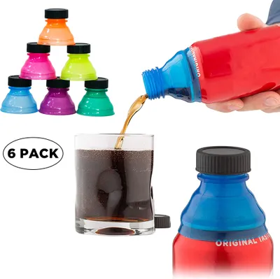 Produktbild von 6 Stück zufällige Farben klare Soda Dosen Deckel, Wiederverwendbare Lids für Soda, Bier, Energydrinks, Saft