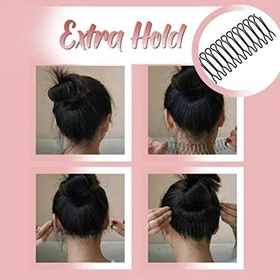 Produktbild von Unsichtbarer U-förmiger Fixierkamm für das Haar, flexible Haarclips zum Fixieren für Frauen und Mädchen, 2 Stück, 3,2 cm