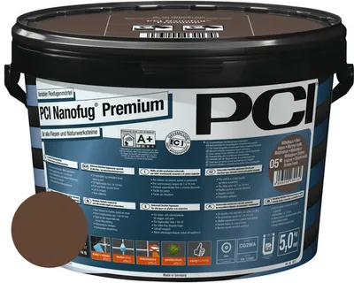 Produktbild von PCI Nanofug® Premium Variabler Flexfugenmörtel für alle Fliesen und Natursteine mokka 5 kg
