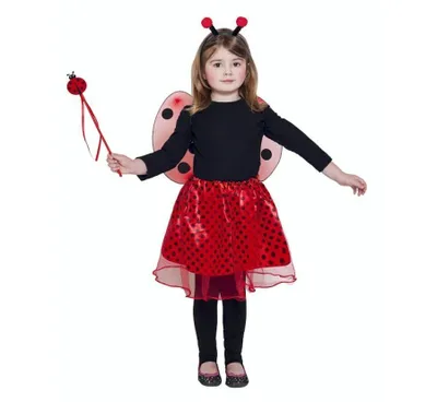 Produktbild von Marienkäfer-Kostüm für Kinder Größe 91/120cm (Party, Kostümball)