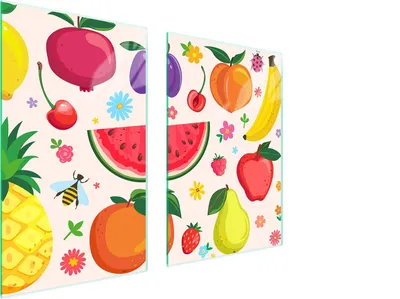 Produktbild von Glasschutzplatte für Küche 65x52 Obst