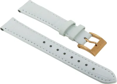 Produktbild von Nautica Damen Uhrenarmband 16mm Leder weiß Krokoprägung A11633M