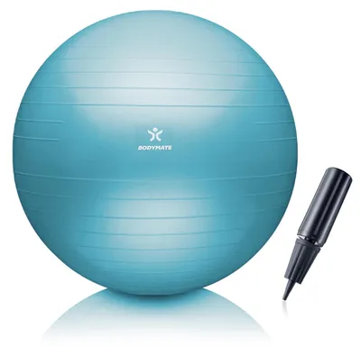 Obrázok produktu pre Gymnastický balón, 85 cm, s pumpou na nafukovanie, určený na posilňovanie svalového koru