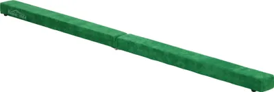 Produktbild von Fortuna Lai Faltbarer Schwebebalken, rutschfest, Wildlederbezug, robustes Holz, 210 x 10 x 6,5 cm, Grün