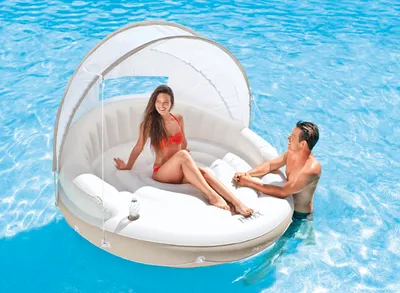 Immagine prodotto di Intex lettino galleggiante Ø 199 cm lettino acquatico piscina lounge materasso ad aria isola da bagno 58292