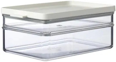 Image de Mepal, lot de 2 boîtes de conservation pour réfrigérateur Omnia Breakfast Duo - blanc nordique 106417032500
