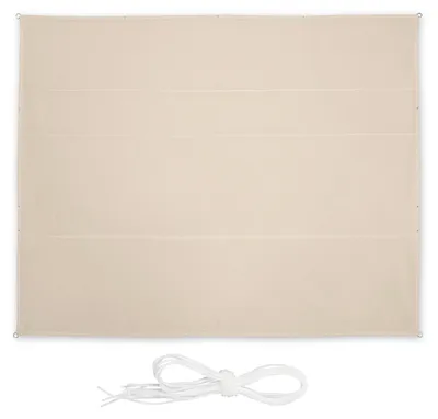 Image de Tente d'ombrage rectangulaire Relaxdays, L x P : 5 x 6 m, hydrofuge, résistante aux UV, avec cordes de tension, terrasse, balcon, beige