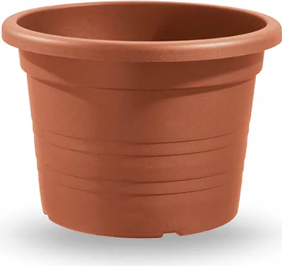 Produktbild von Pflanzgefäß Blumentopf Pflanztopf Kunststoff rund terrakotta Ø 24 x H 17 cm Veca