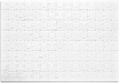 Produktbild von Puzzle weiß individuell gestalten und bemalen - 120 Teile, 290 x 200 mm leeres Puzzle mit glänzender Oberfläche