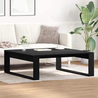 Imagen del producto de Mesa de centro, mesa auxiliar para el salón, mesa lateral, mesa de madera, mesa para el sofá, mesa de té, mesa de café para sala de estar o dormitorio, color , aspecto de roble, 100 x 100 x 35 cm, material de madera