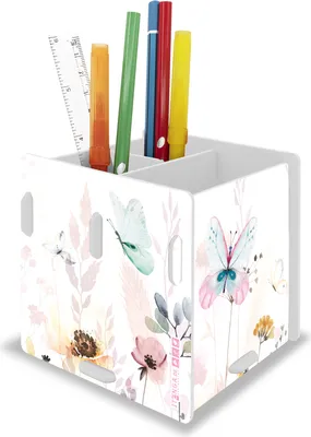 Produktbild von itenga Stifteköcher "Schmetterling" steckbar aus Kunststoff