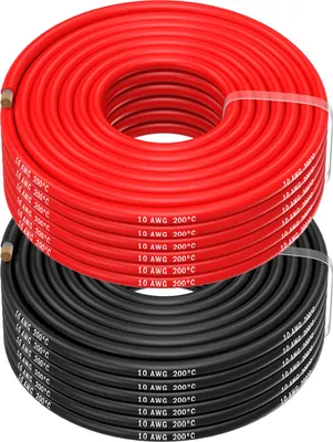 Produktbild von 10 AWG Silikon Elektronik Kabel - 10 Gauge (5,26mm²) Verzinnte Kupferkabel - 20m