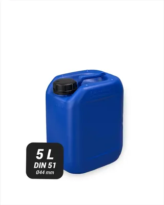 Produktbild von Leerkanister aus HD-PE, DIN 51, blau, 5 Liter
