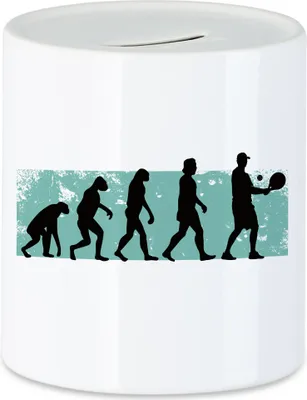 Produktbild von Evolution des Paddleball Spardose Padelschläger Spieler Freundin