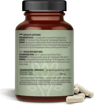 Produktbild von BODYLAB Gerstengras Pulver -180 Kapseln
