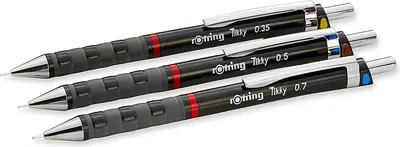 Obrázek produktu pro rOtring S0801310 - Plnicí tužka - Černá - Plastová - Kulatá - HB - 3 ks