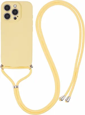 Produktbild von iPhone 16 Pro Max Hülle - Coverup Colour TPU Back Cover mit Handykette - Sand Yellow
