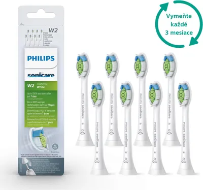 Obrázok produktu pre Štandardné hlavice pre sonické kefky 8 ks Philips Sonicare Optimal White HX6068/12