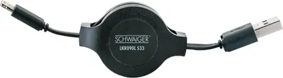 Produktbild von SCHWAIGER Retractable Apple Lightning Kabel C48B