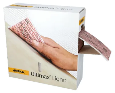 Produktbild von Mirka Schleifblätter Ultimax Ligno Perf. Soft P320 115x125mm Rolle UL12706132