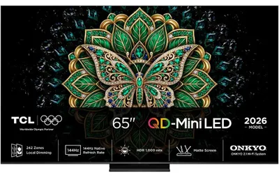 Obrázok produktu pre TCL C6K Pro 65C6K Pro, 165,1 cm (65"), 3840 x 2160 px, QD-Mini LED, Smart TV, Wi-Fi, Čierna