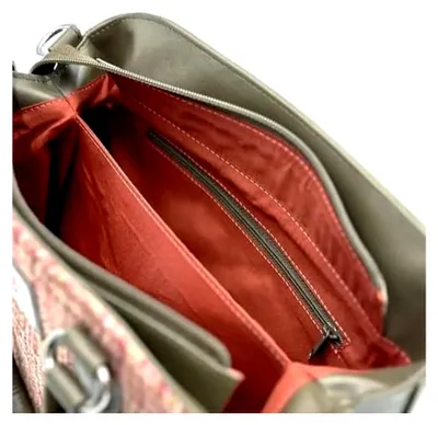 Produktbild von Tasche mit Tragegriff oben mit Harris Tweed
