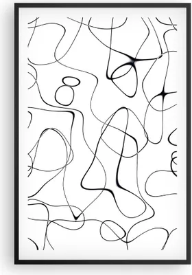 Produktbild von Gerahmtes Poster - Schwarzer Rahmen - Linie nichts Muster - 61x91,5 cm - Wand Bild - Wanddeko - Wandbilder - Kunstposter - Wandposter - Bilderrahmen - Bilder - Kunstdruck - P2BPA61x91-5054