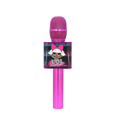 Zdjęcie produktu dla Różowy mikrofon do karaoke LOL