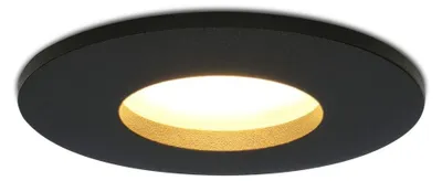 Image de HOFTRONIC - Spot LED encastrable 4W 2700K IP44 Noir GU10 Dimmable