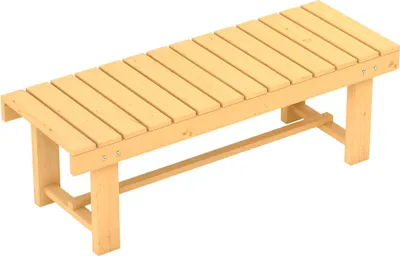 Produktbild von Outsunny 2-Sitzer Gartenbank Holz. wetterfest Sitzbank. Gartenm?bel mit Wasserresistente Lackierung. Parkbank 250kg belastbar. Holzbank fš¹r Balkon Terrasse. Garten. 110 x 38 x 35 cm Naturholz