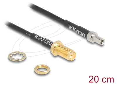 Imagen del producto de DELOCK 90919, 20 metros, RG-174, RP-SMA, TS9, color