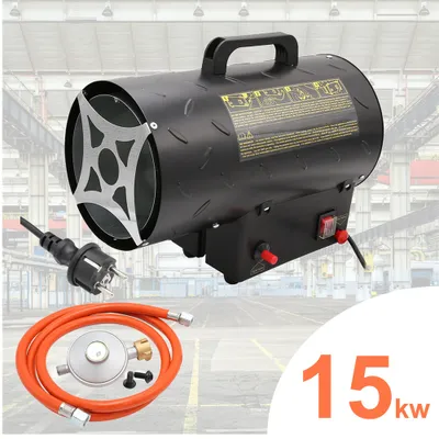 Produktbild von karpal 15 kW Gasheizer fuer Gasflasche Gasdruckregler 700mbar Gasschlauch Gasheizofen Gasheizgeraet Gasheizgeblaese Innenbereich, Camping
