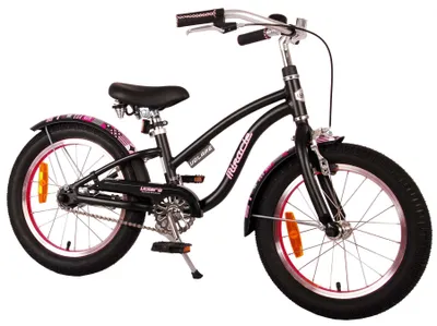 Immagine prodotto di Bicicletta per bambini Volare Miracle Cruiser - bambina - 16 pollici - nero opaco - Prime Collection