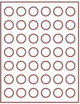 Produktbild von Lindner 2105E Velourseinlage rot 2105E (Ø 29,5 mm)