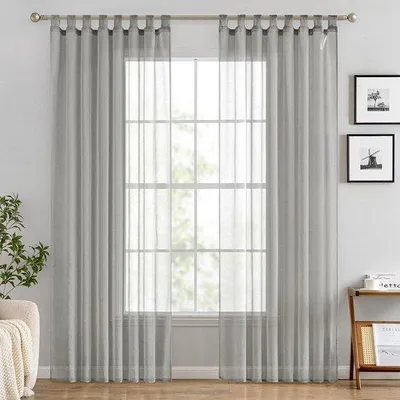 Image de Ensemble de rideaux légers et transparents pour le salon et la chambre à coucher