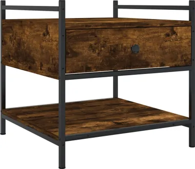Obrázok produktu pre vidaXL Konferenčný stolík Smoked Oak 50x50x50 cm Materiál dreva