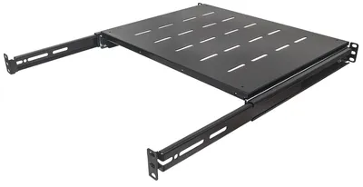 Produktbild von INTELLINET 48,3cm 19 Zoll Fachboden ausziehbar 1 HE 600mm tief 350mm Ablageflaeche schwarz