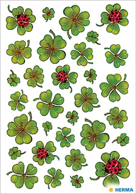 Produktbild von Herma DECOR stickers shamrocks 3 sheets