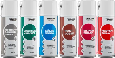 Zdjęcie produktu dla TESLANOL Zestaw sprayów dla mechaników samochodowych, 6-częściowy