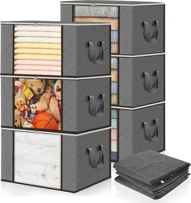 Produktbild von Graue Kleidertasche 60x40x35cm, 6er Set